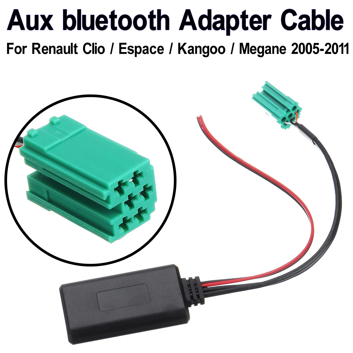 Car bluetooth Module 12v+ AUX Adapter Wireless Radio Stereo AUX-IN Cable For Renault Clio Kangoo Megane Scenic 2005-2011