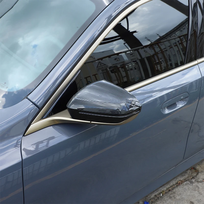 لسيارات BMW 5 7 I5 I7 Series G60 G61 G68 G70 M5 G90 2024 + سيارة الجانب مرآة الرؤية الخلفية تزيين غطاء الكسوة ملصق الملحقات الخارجية