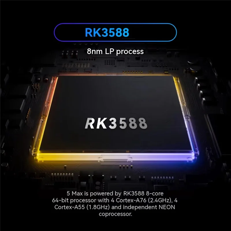 

Popular For Orange Pi 5 Max + Cooling Fan + Acrylic Shell M.2 PCIE Wifi+BT 8G Orangepi 5 MAX Single Board Computer