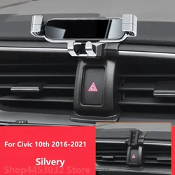 Car Mobile Phone Holder For Honda Civic 10 GEN 2016-2021 RHD Mounts Bracket GPS Stand Rotatable Support Accessories 2 Colors