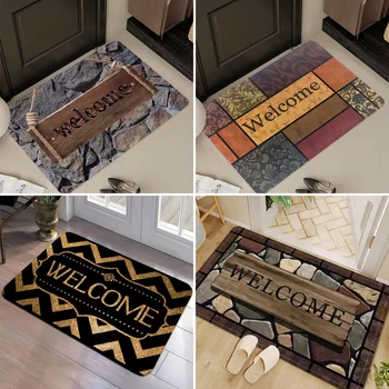 세련된 레터 프린트 매트 바닥 장식 카펫, 미끄럼 방지, 청소하기 쉬운 영역 깔개, 거실 홈 오피스 세탁 가능 도어 매트 