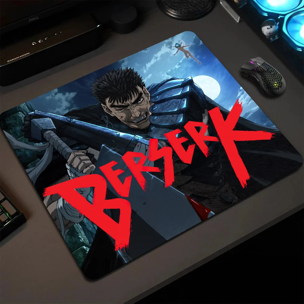 Guts Berserk Anime Mousepad Small LockEdge Mouse Pad For Gamers Computer Desk Pad Rectangular Anti-slip Rubber