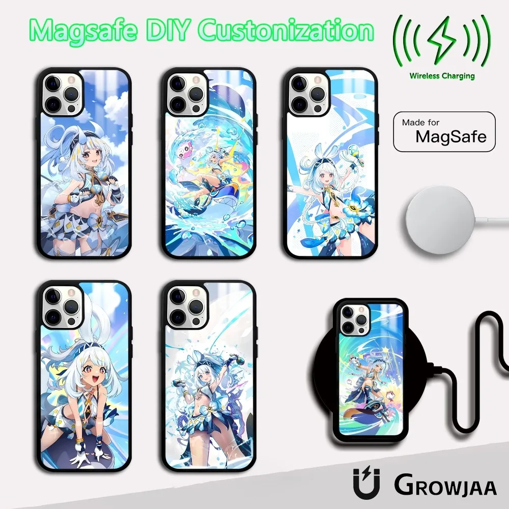 Mualani Genshin Impact Phone Case, Magsafe Mirror, Wireless Magnetic Cover, iPhone 16, 15, 14, 13, 12, 11 Pro, Max Plus, Mini