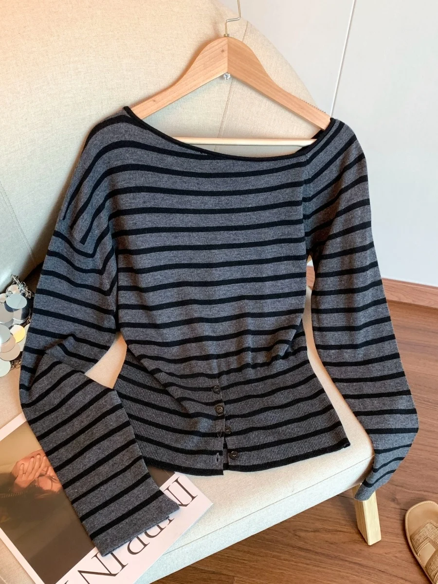 

Удобный вязаный длинный свитшот Sve, новый дизайн, угол обзора, осень 2022, женская мода, мягкое полиэфирное волокно