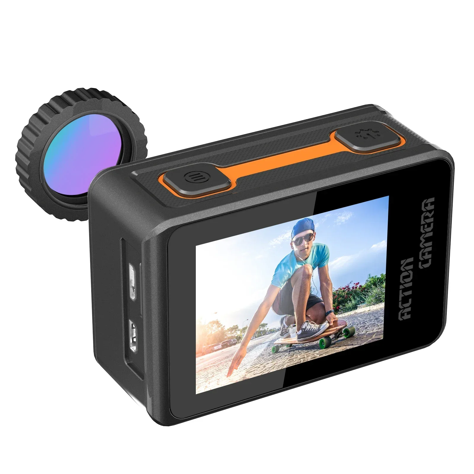 New 2024 New Arrival Ausek S81ER Action Sport Camera 4K With Waterproof Wifi For Security Outdoor With Changeable Lens Action Ca
