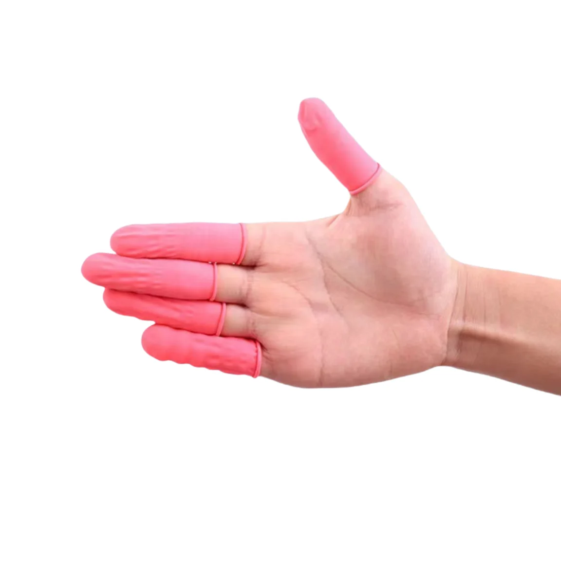 5PCS Semi-Conductor Dust Free Disposable Cleanroom Antistatic Safety ESD Antistatic ESD Conductive Latex Finger Cot