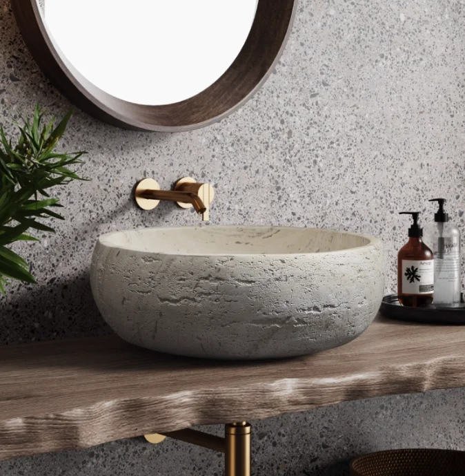 Vintage Style Rectangular Stone Basin Designer Hotel Homestay Sink Mainland China