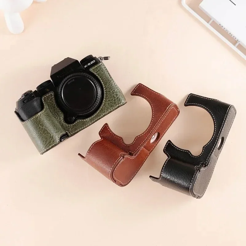 PU Leather Half Case Base Shell For Fujifilm