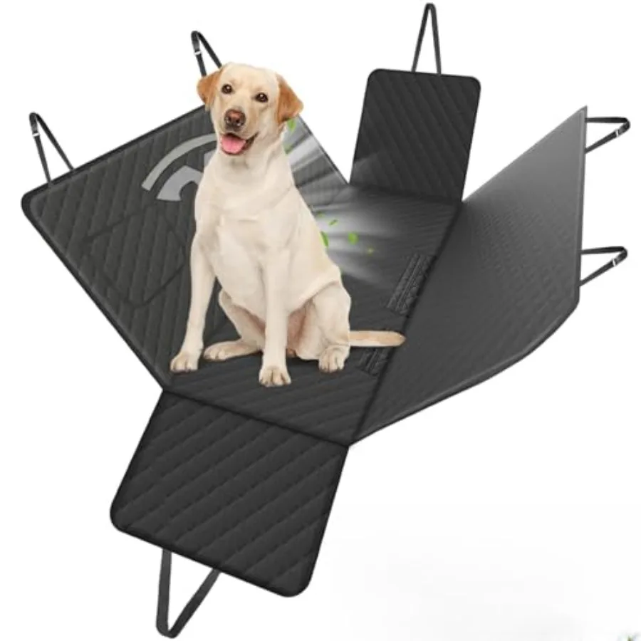 

Чехол для заднего сиденья автомобиля для собак, водонепроницаемый, для Tesla Model 3 и Model Y, серый, с дизайном Ruff Liners, защитный.