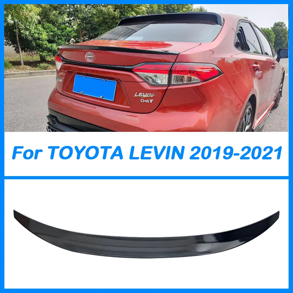 Para Toyota Corolla LEVIN Spoiler 2019 2020 2021 ABS negro plástico Primer Color alerón trasero del maletero ala Kit de carrocería de coche Accesorios