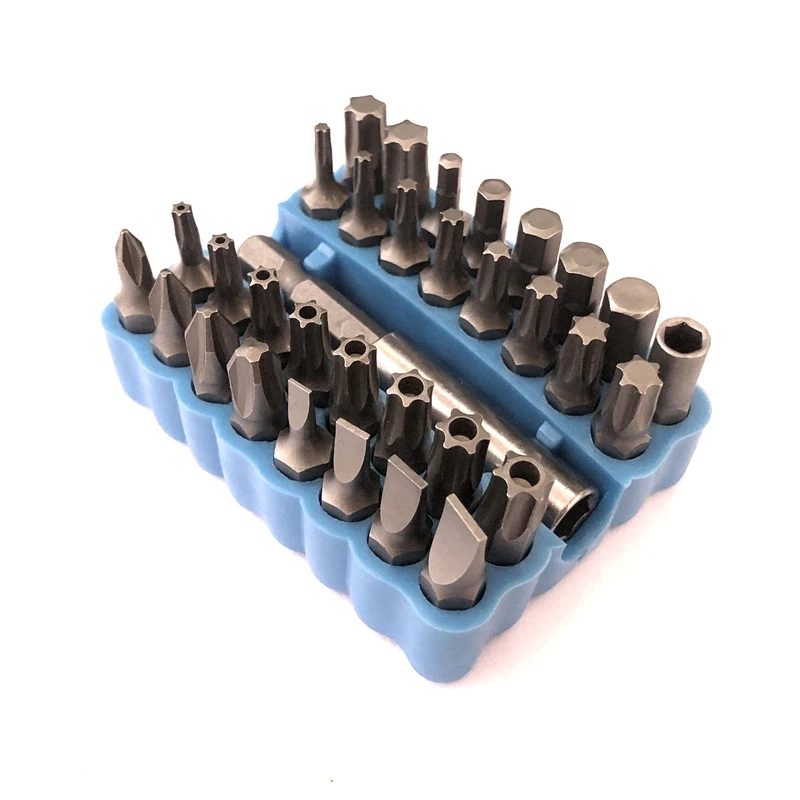 33 pçs conjunto de bits chave de fenda phillips pozi torx bit titular para chave de fenda bit acessórios