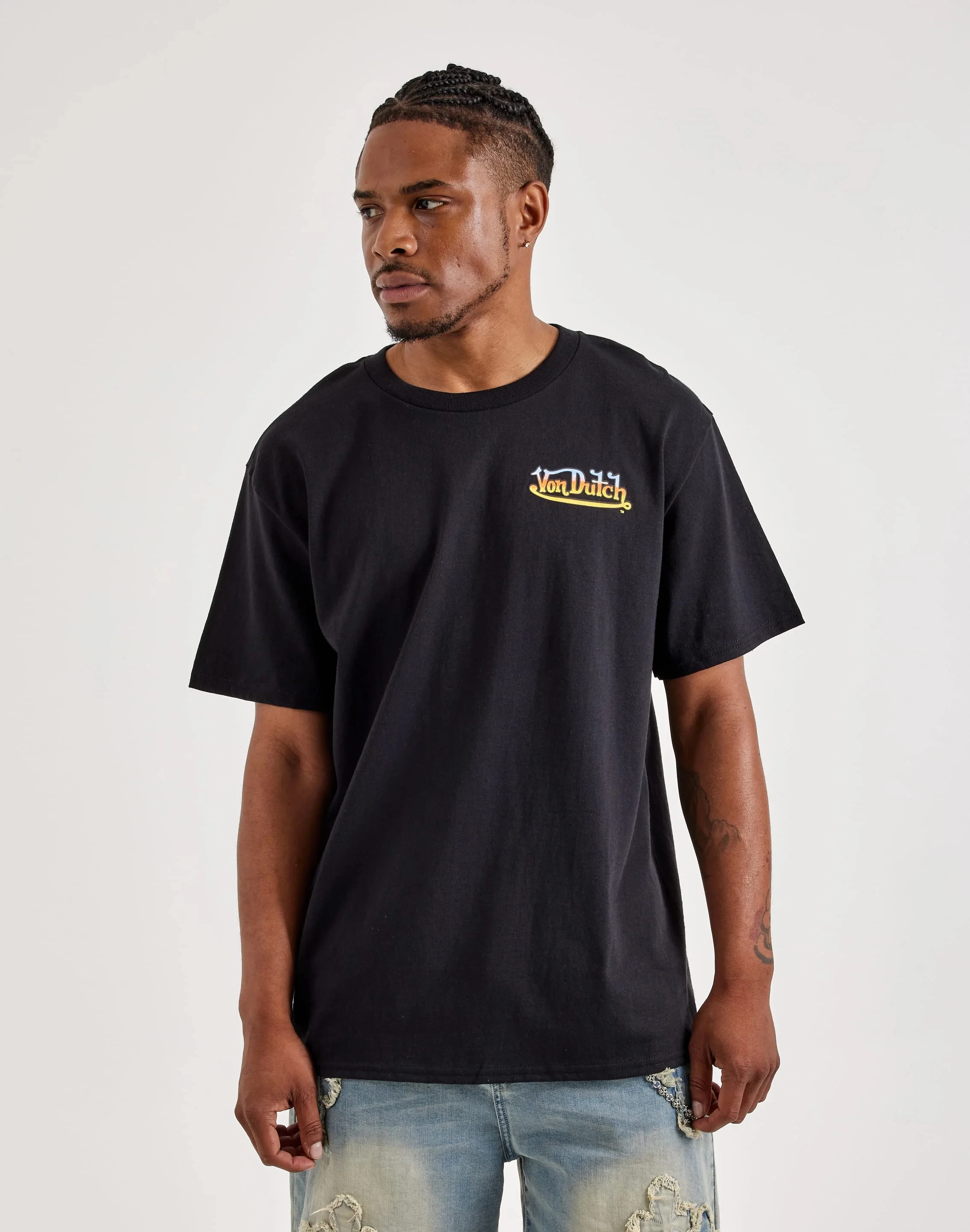 Vintage Motorradfahrer T-Shirt mit beidseitigem Druck für Männer, Y2K Retro Vorder- und Rückseitengrafik, Oversized Sommer Streetwear Casual Tees – Detail 5