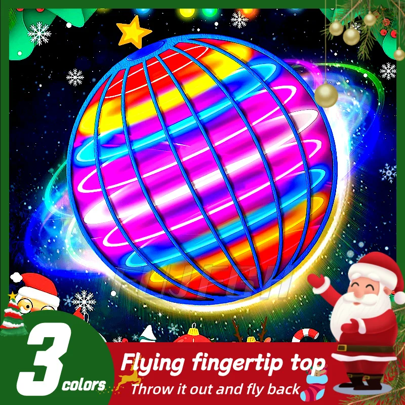 Flying Ball Boomerang Spinner Toys Hand Control Drone Luminous Toys Mini UFO With LED Lights for Children Funny Halloween Gifts