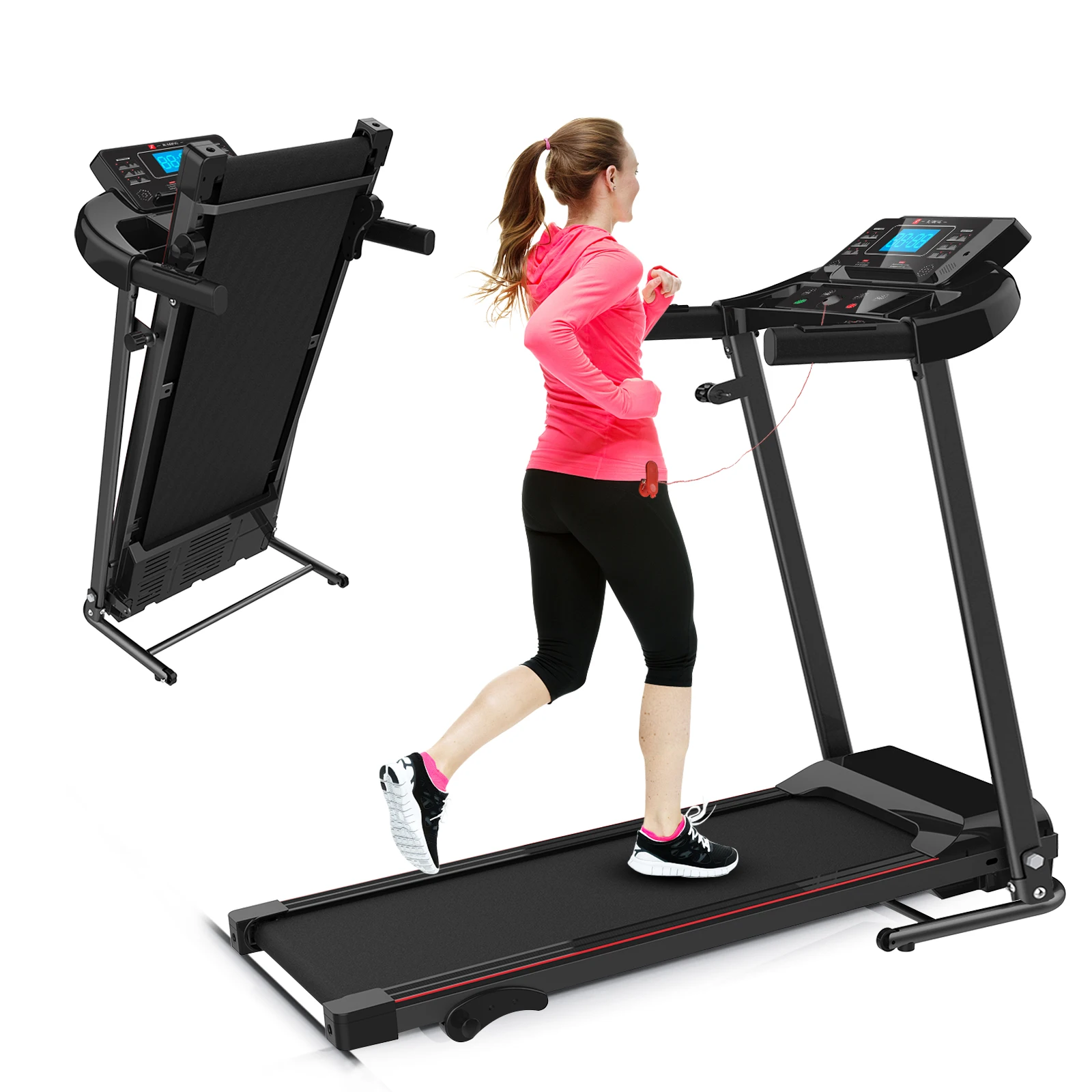 

STLF 120KG Home Gym Use 3-in-1 Electric Treadmill Folding Incline Walking Pad LED Remote Control 2.5 Cardio for Users 120KG+