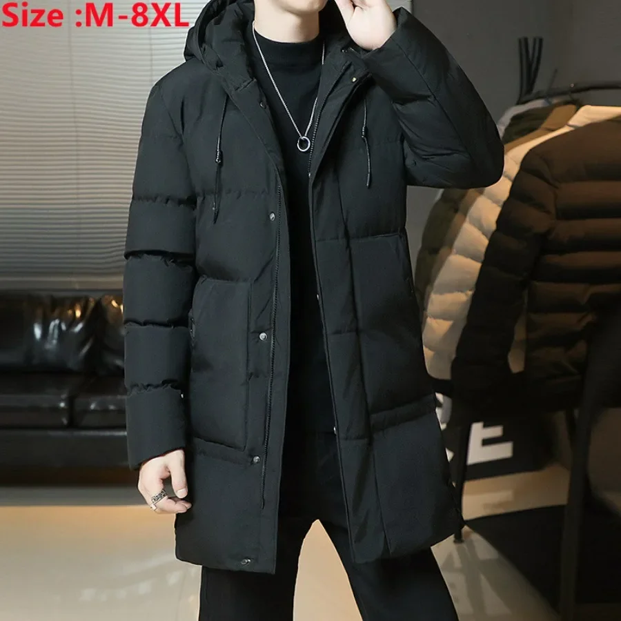 2023Men's Winter Jackets For Men Hooded Casual Long Cotton Thicker Warm Parkas Male Outwear Winter Coats Slim Fit Jackets M-8XL