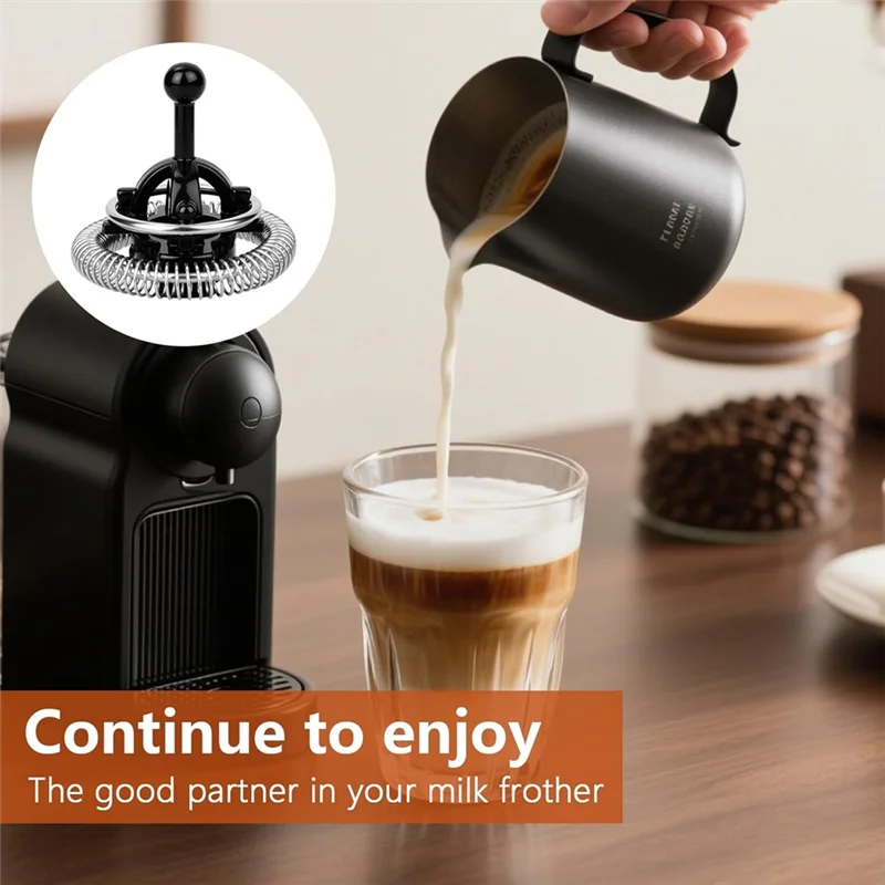 【Preço mais baixo!】2 peças batedor e bobinas de mola para nespresso aeroccino 3/4/plus, batedor de peças de reposição para batedor de leite para nespresso