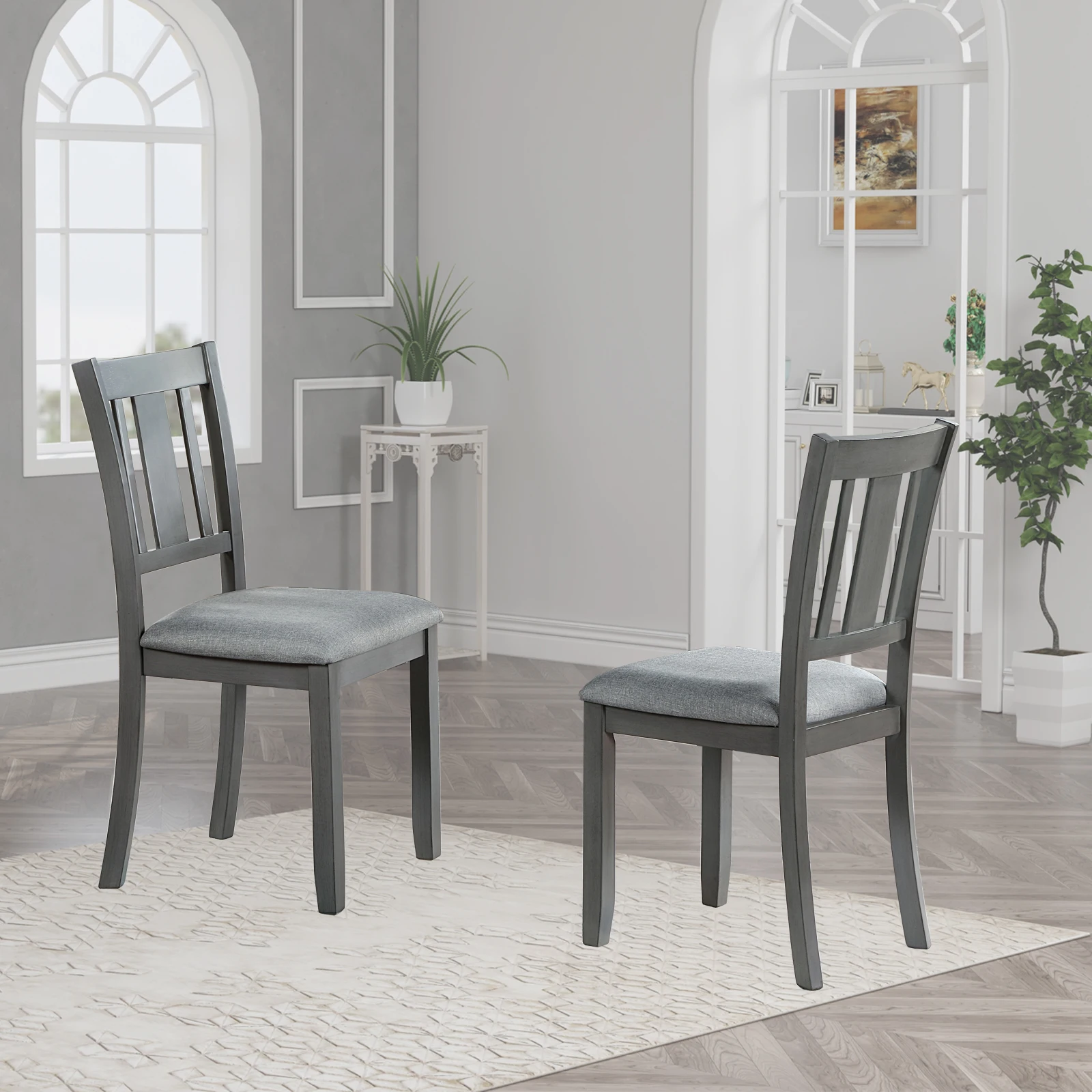 

Wooden Dining Chair Set of 4, Farmhouse Dining Chair for Kitchen and Room, Dinings Chairs Furniture