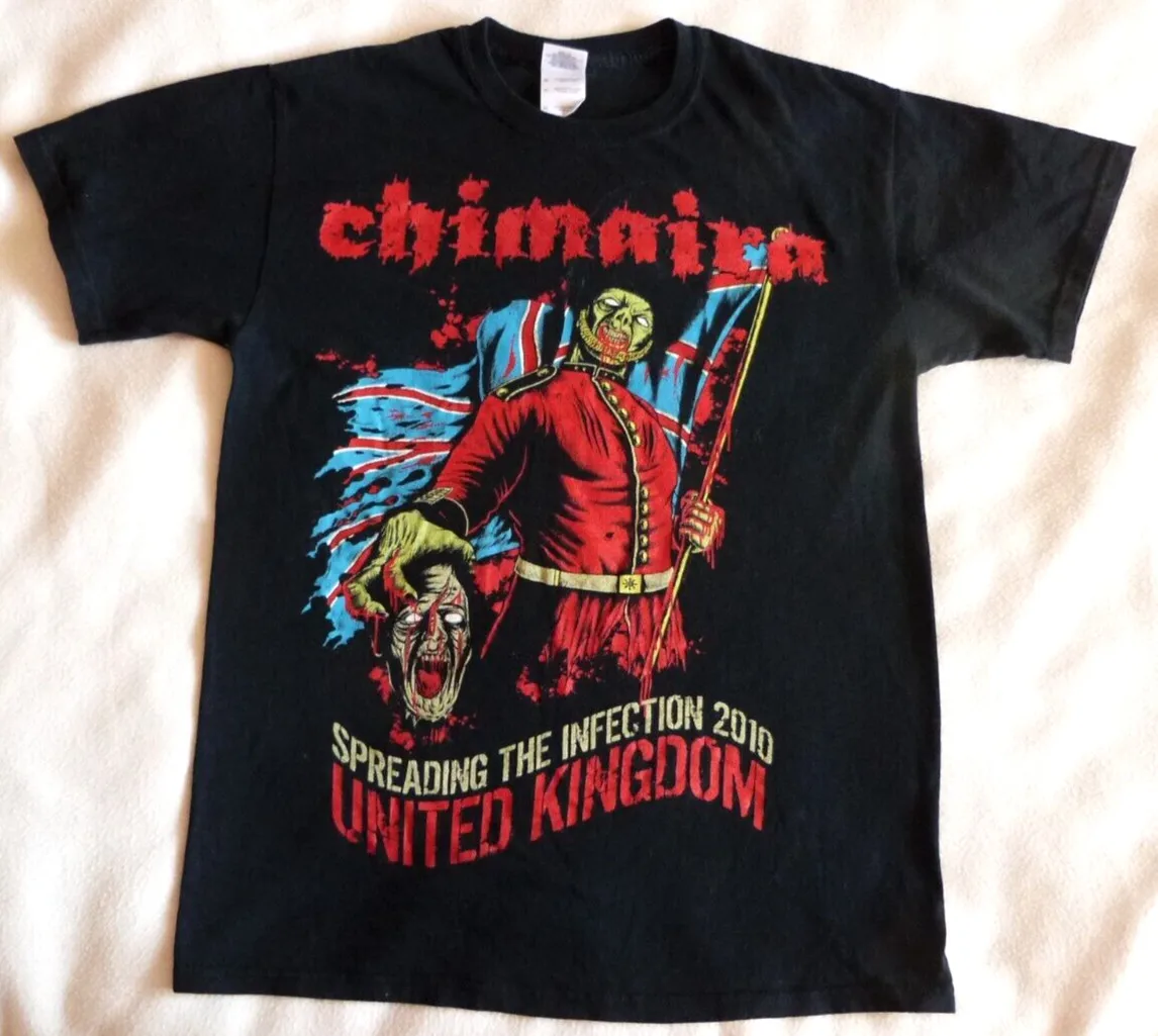 CHIMAIRA SPREADING THE INFECTION 2010 EUROPEAN UK TOUR OFFICIAL Y2K SHIRT MEDIUM