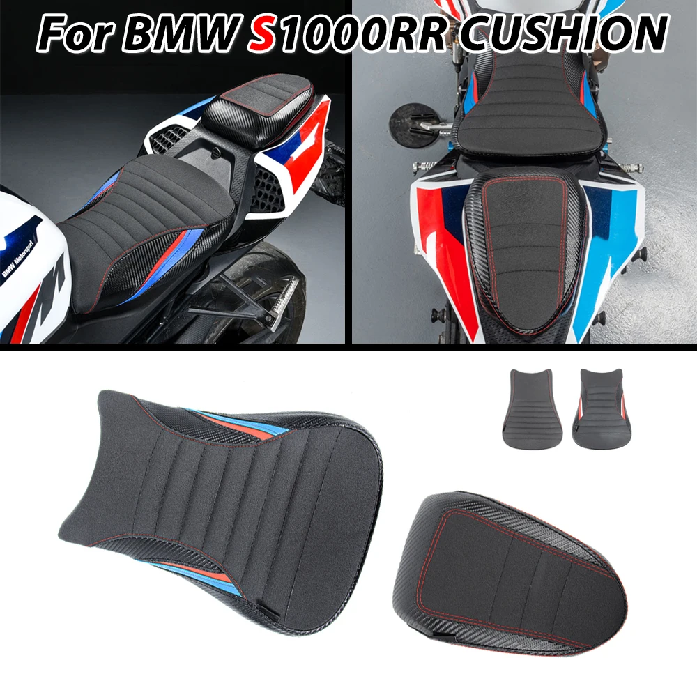 

Переднее сиденье водителя для BMW S 1000RR 2019 2020 2021 2022 S 2023 RR, мотоциклетная задняя Пассажирская подушка, наволочка, аксессуары