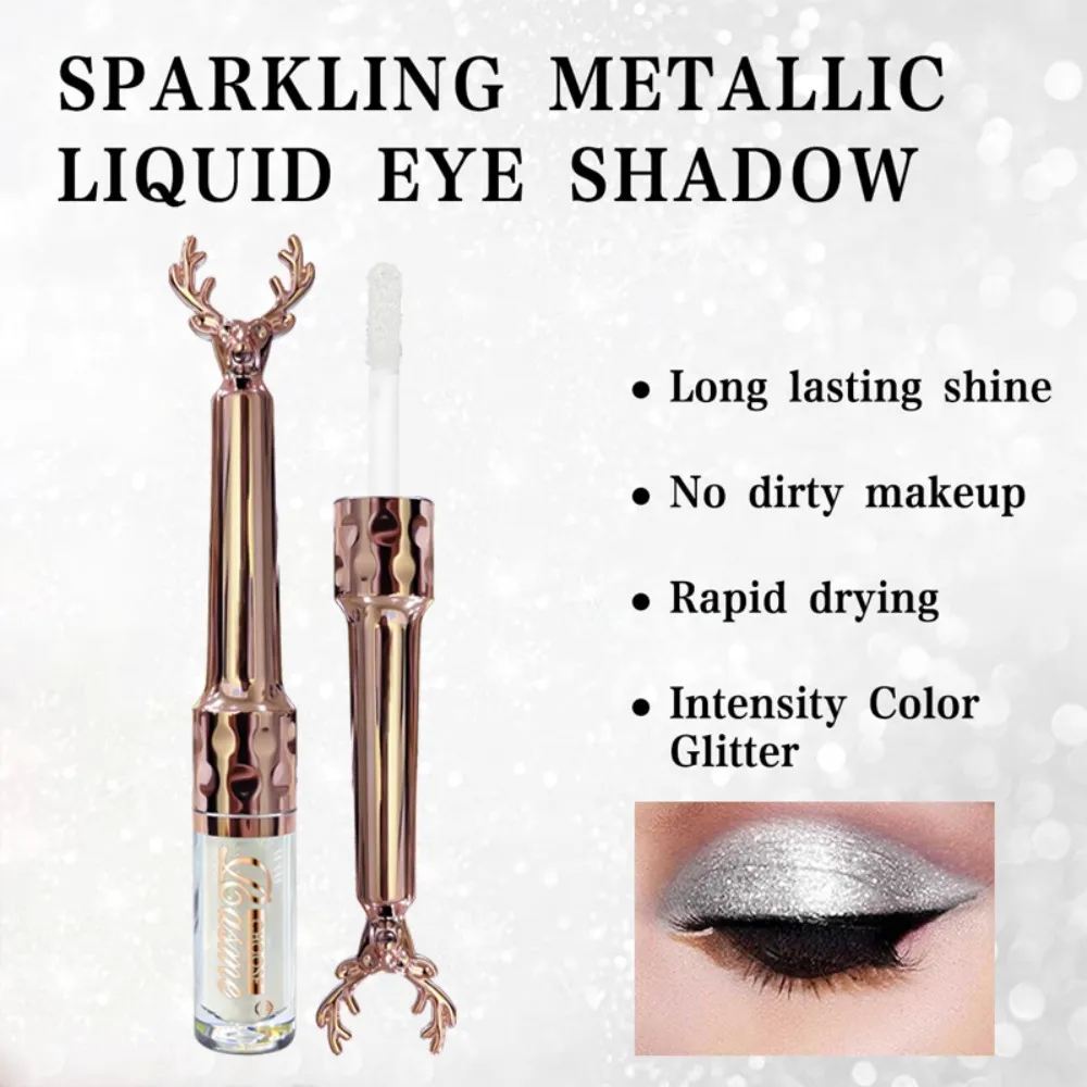 5 個の光沢のあるアイシャドウ耐久性のあるマルチカラーゴールドグリッタースパンコール完全なステージパーティーメイクアップクリスマスギフト