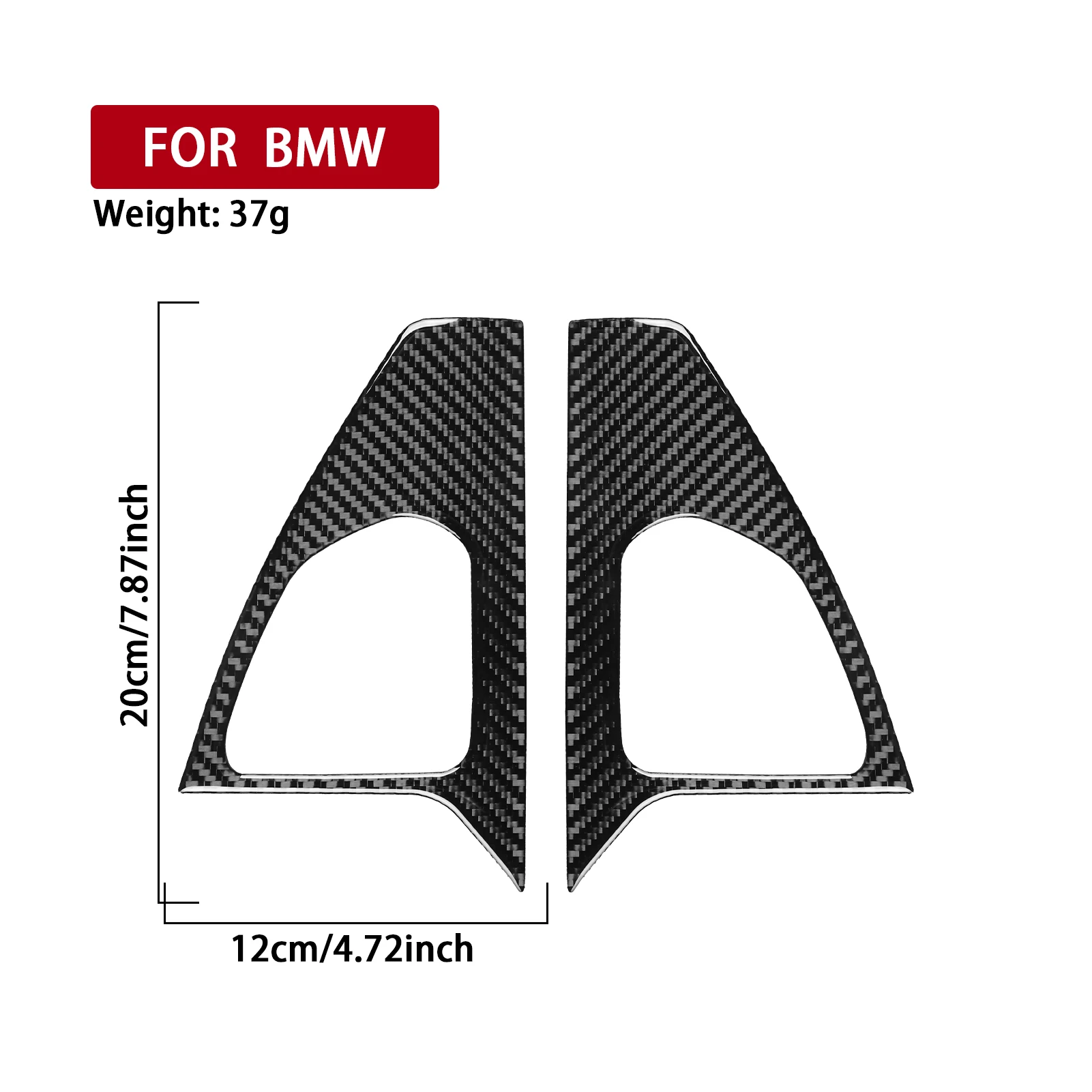 For BMW X5 F15 2014-2018 Carbon Fiber Door A-pillar Speaker Horn Audio Panel Cover Decorative Car Accessories Decoration Sticker - view 5
