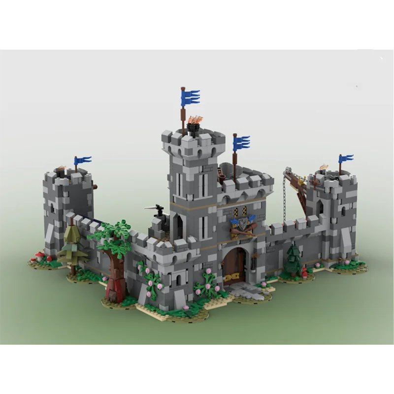 MOC Building Blocks Toy Medieval Castle Black Falcon Seaside Market Creative assembly toy Model DIY Education Model Toy Gift Set
