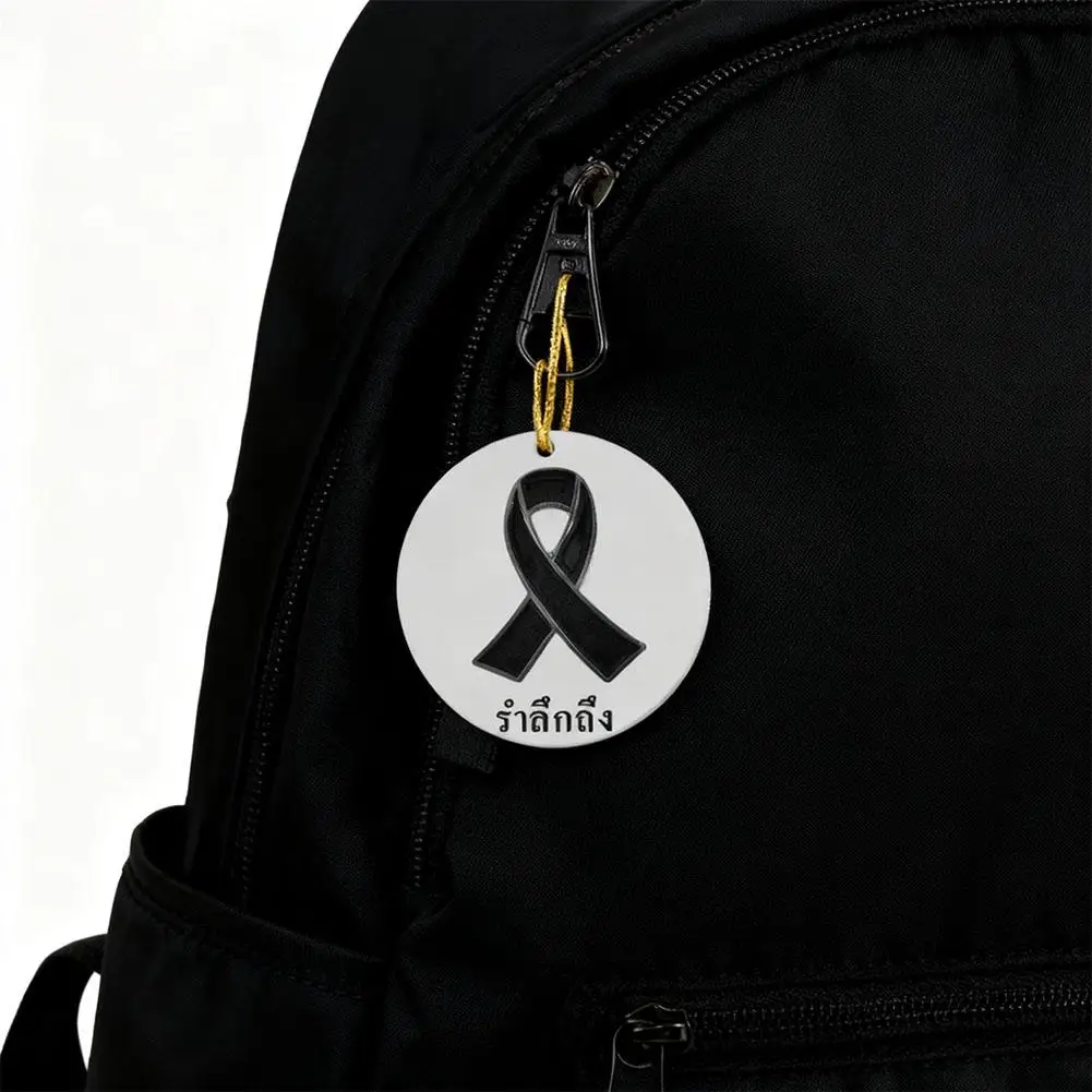 

Black Ribbon Pendant Funerals Memorial Enamel Black Ribbon Pendant Pendant Funeral Pendant Mourning M8K7