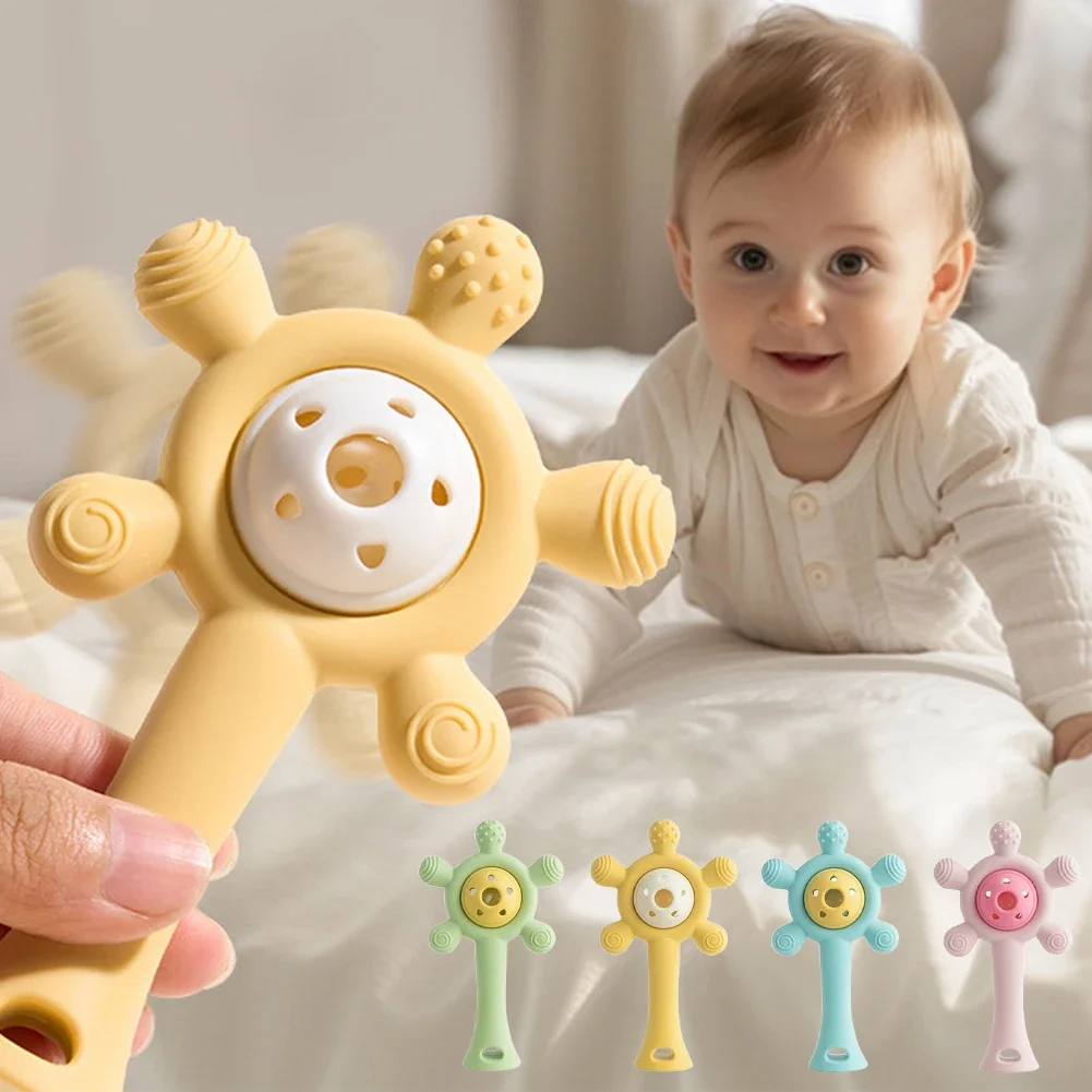 1 قطعة لون الحلوى الطفل سيليكون عضاضة حشرجة الموت اللعب آمنة حلقة التسنين الحسية للأطفال الصغار مضغ الأطفال الملحقات #2