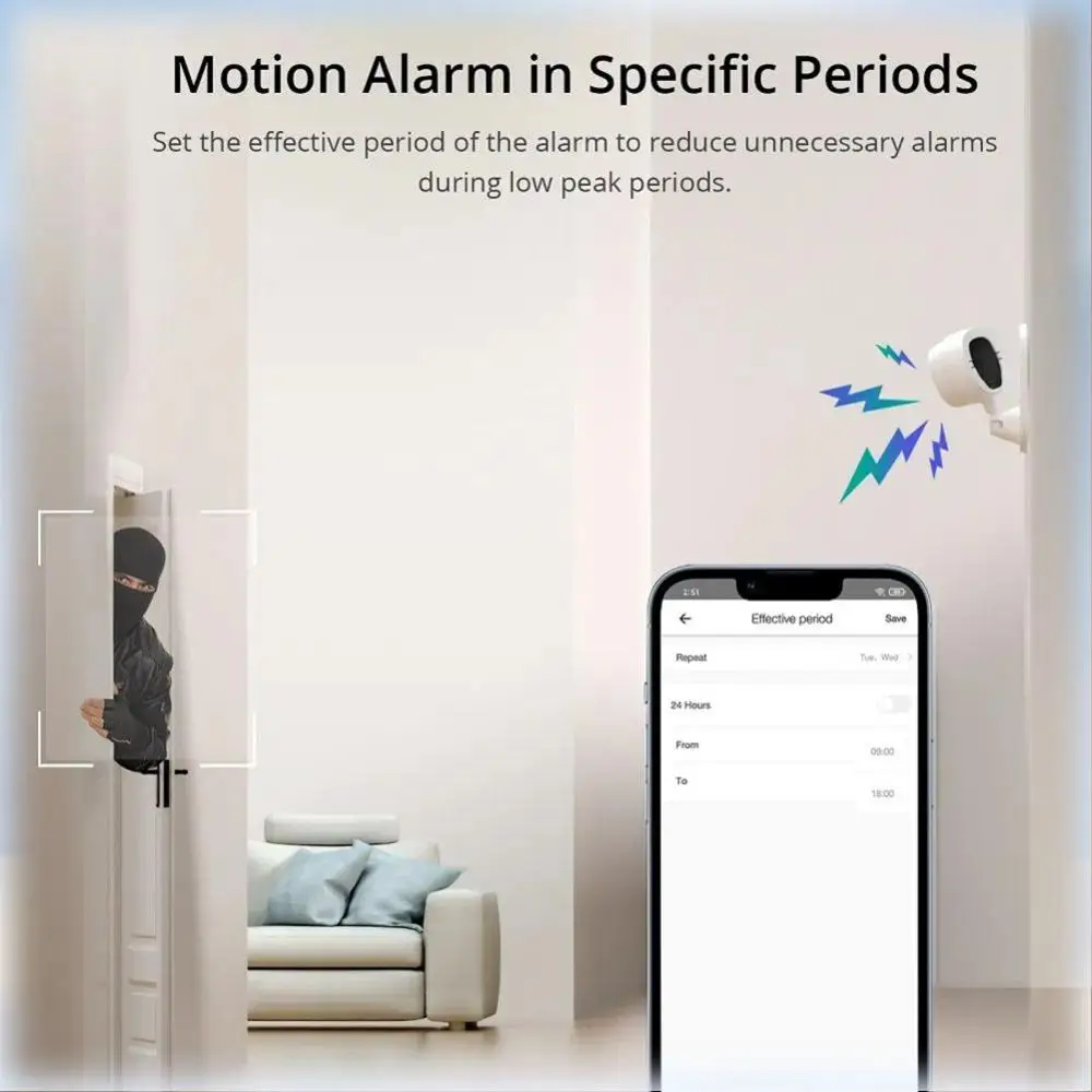 SONOFF CAM Slim WiFi Camera Mini 1080P Surveillance Camera Two-way Audio Motion Alarm Smart Home Security Alexa Google Assistant