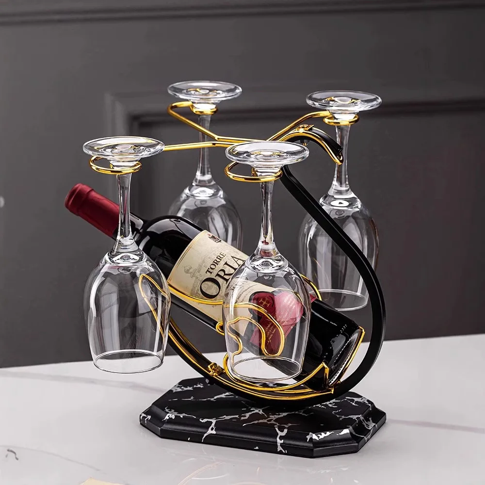 New Style Swan Wine Rack Upside Down Hanging Goblet Holder Household Wine Glass Storage Stand Tabletop Decor