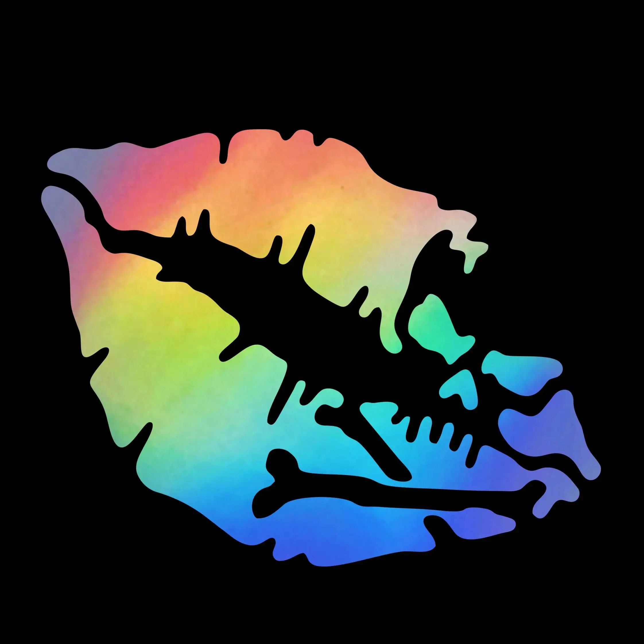 1PCT-Rex Skull Silhouette Car Sticker Set, Waterproof Vinyl Decals, Multi Colors & Holographic view 4