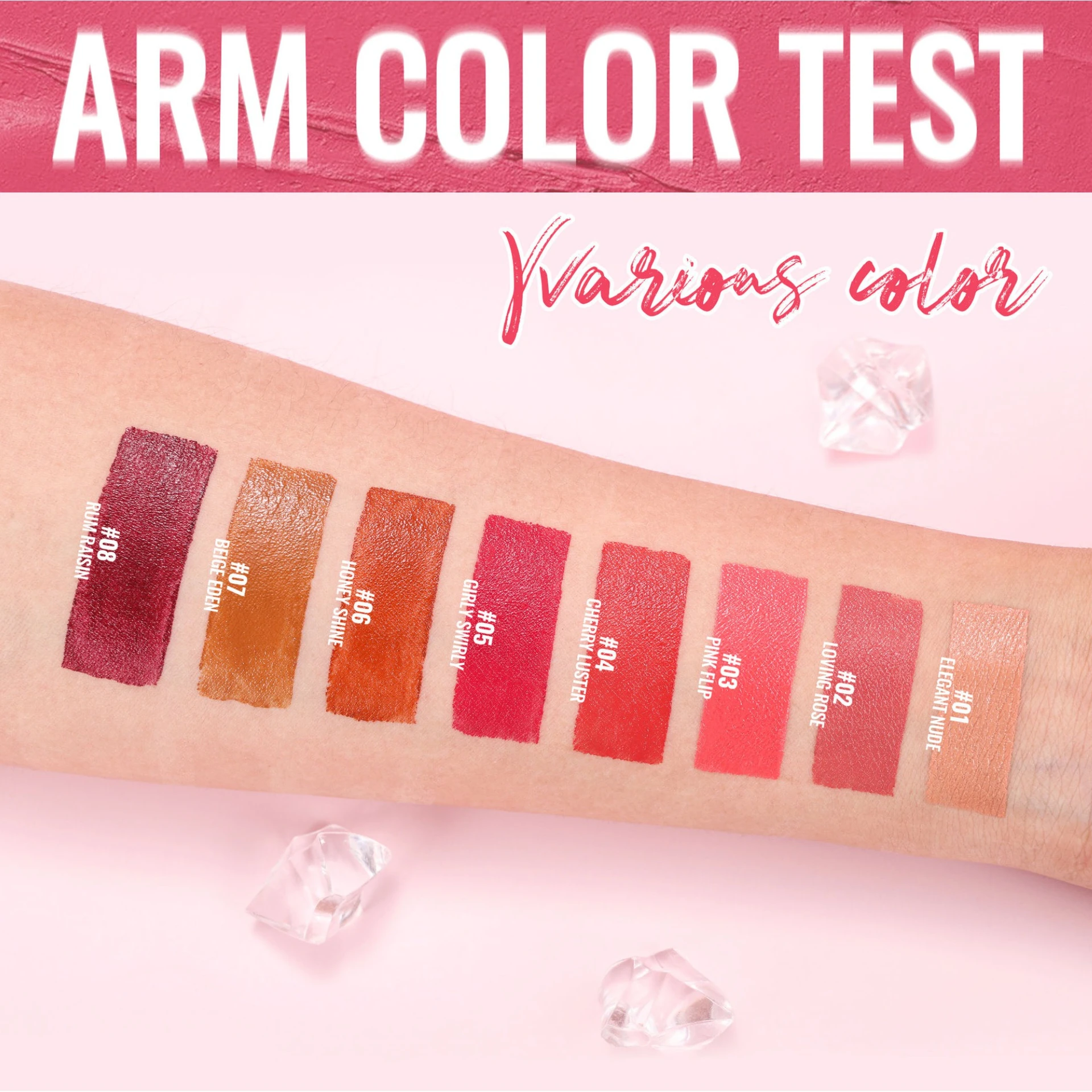 Lápiz labial de terciopelo hidratante de 8 colores, resistente al agua, acabado mate Natural, cuidado de labios de larga duración para mujeres, maquillaje, cosméticos para labios