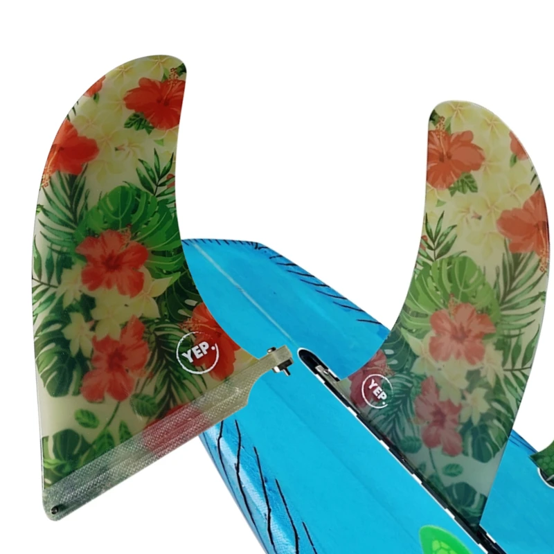 

10inch Fiberglass Longboard Fin For Sup Board Centre Fins Polished Flower Single Fin Surfboard Big Fin Yep.Surf Longboard Keel