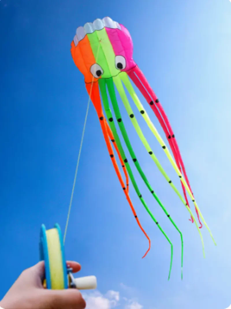 จัดส่งฟรีOctopus Kites Soft Kitesบินสําหรับผู้ใหญ่Kites Professional Wind Kites Inflatable KitesเจลBlasterร่มชูชีพ