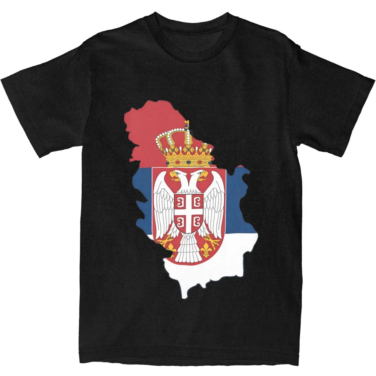 Flag Map Of Serbia Haikyu T-Shirt Summer Streetwear T-Shirts Cotton Harajuku Tee Shirt For Male Short-Sleeve Pattern Tops