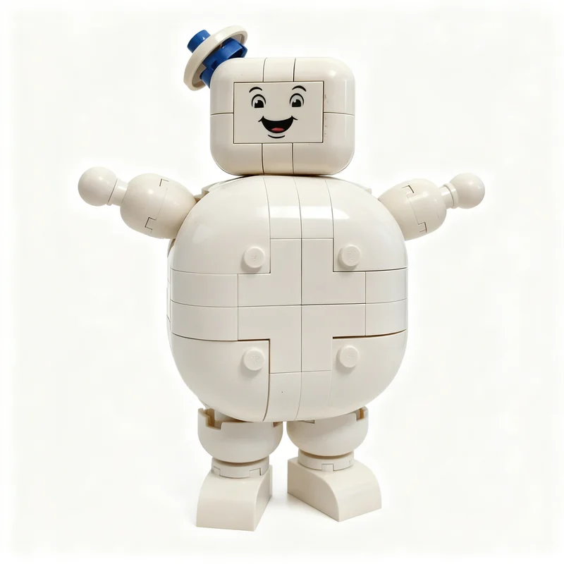 178 elementów MOC Ghostbusters Mini Stay Puft Marshmallow Man Model Klocki Konstrukcyjne Prezent na Boże Narodzenie Zabawka Konstrukcyjna DIY Kreatywny Pomysł