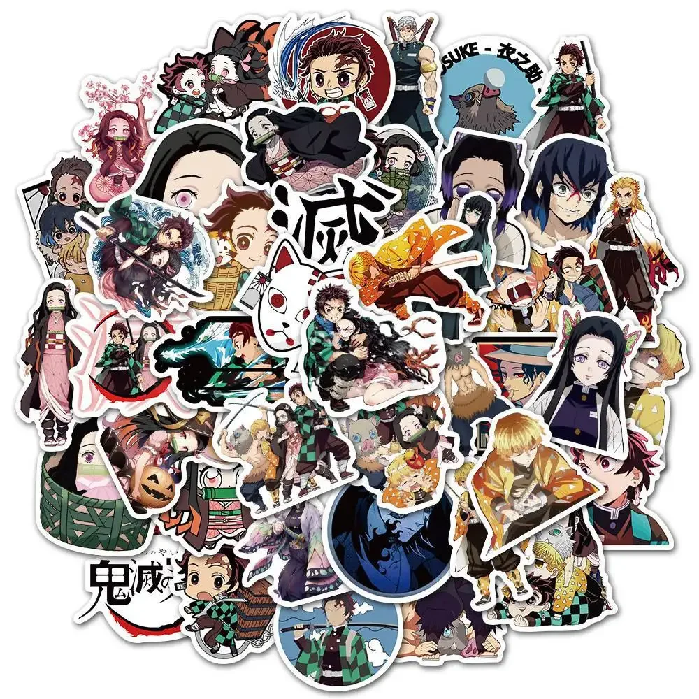 

50PCS Demon Slayer: Kimetsu no Yaiba Stickers for Luggage, Skateboard, and Notebook Perfect for DIY Decor