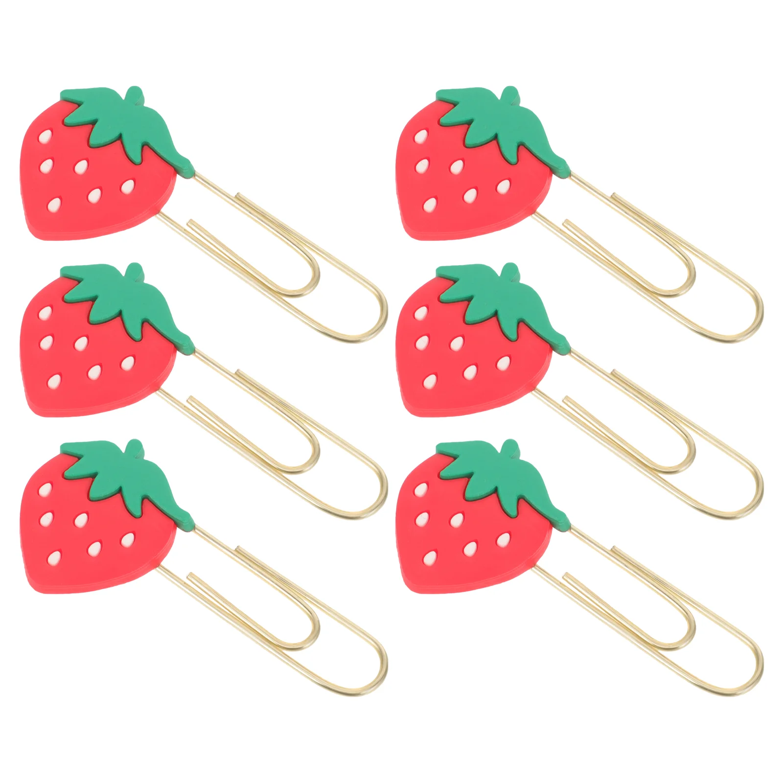 Heart Cartoon Binder Clips para meninas, Metal Bookmark, Paper Clips, Clamp Binding, 8 pcs