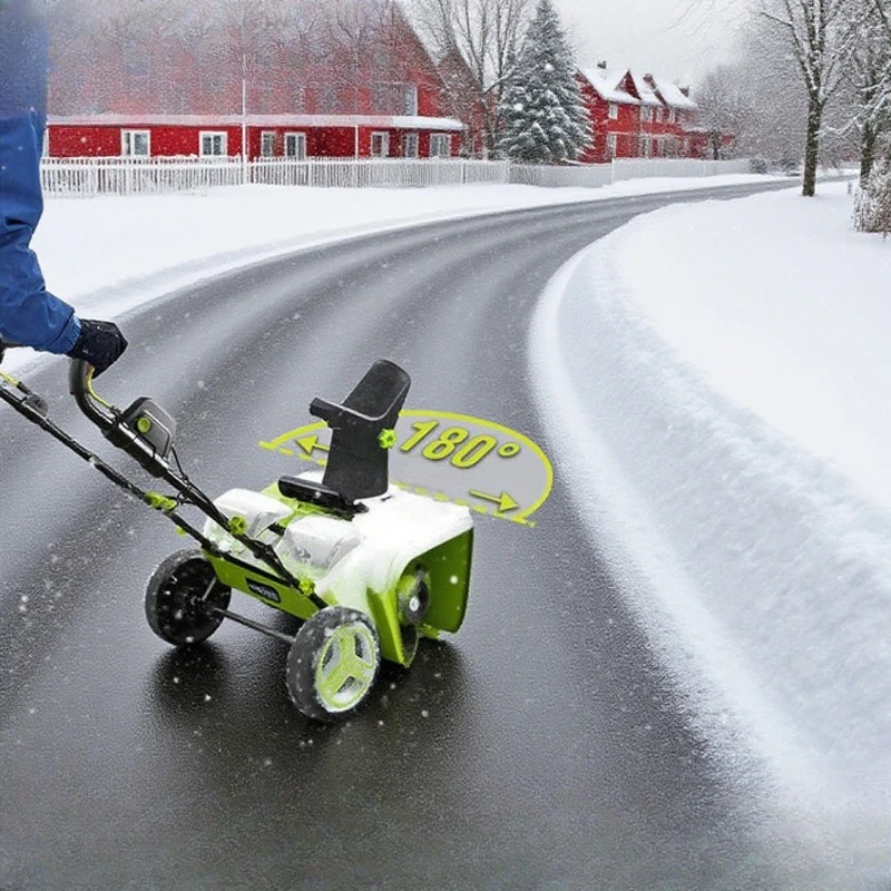 Electric wireless hand push snow plow small snow clearing equipment school community road community snow