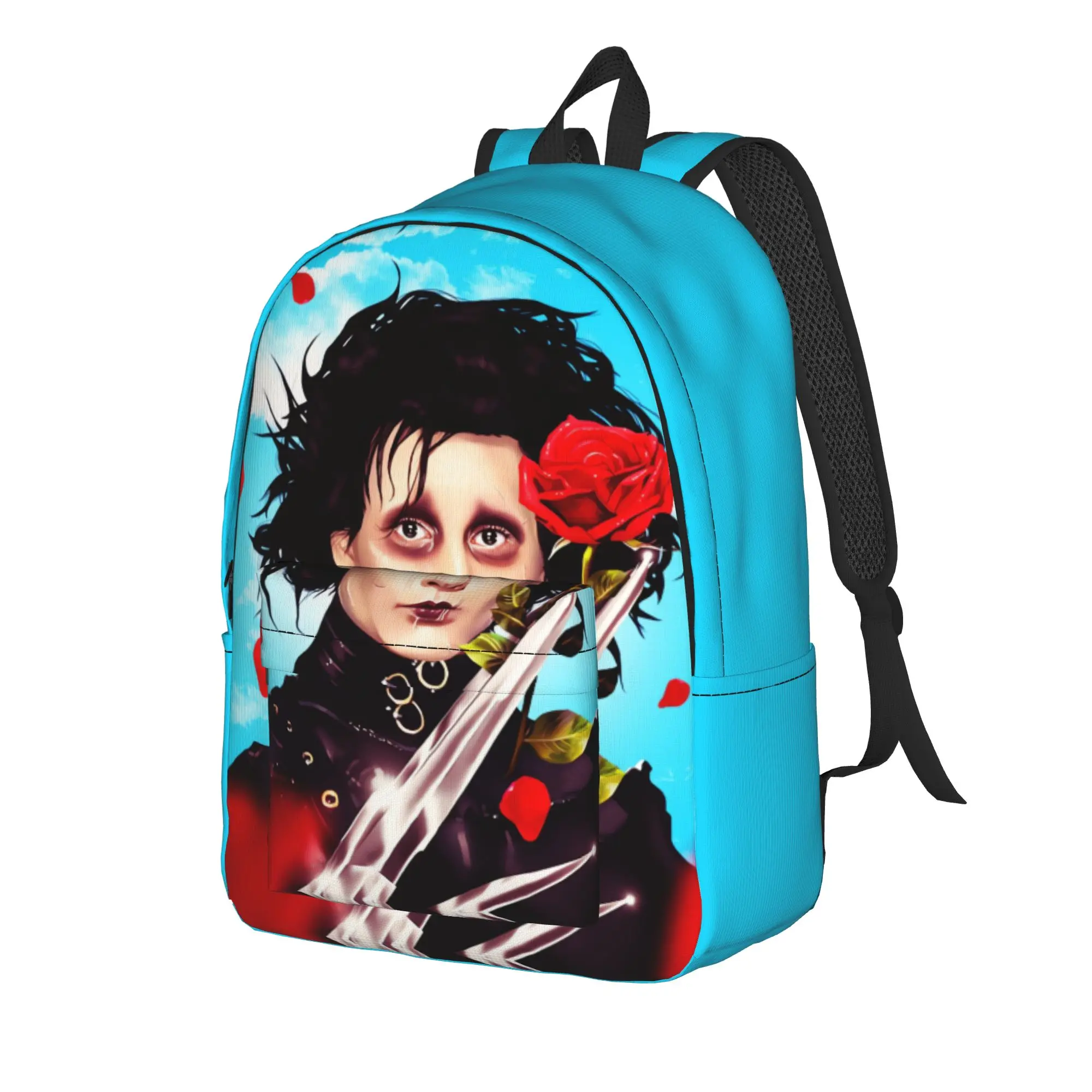 Edward Scissorhands Backpack  Kawaii Backpacks Teen Outdoor Style Breathable High School Bags High Quality Rucksack
