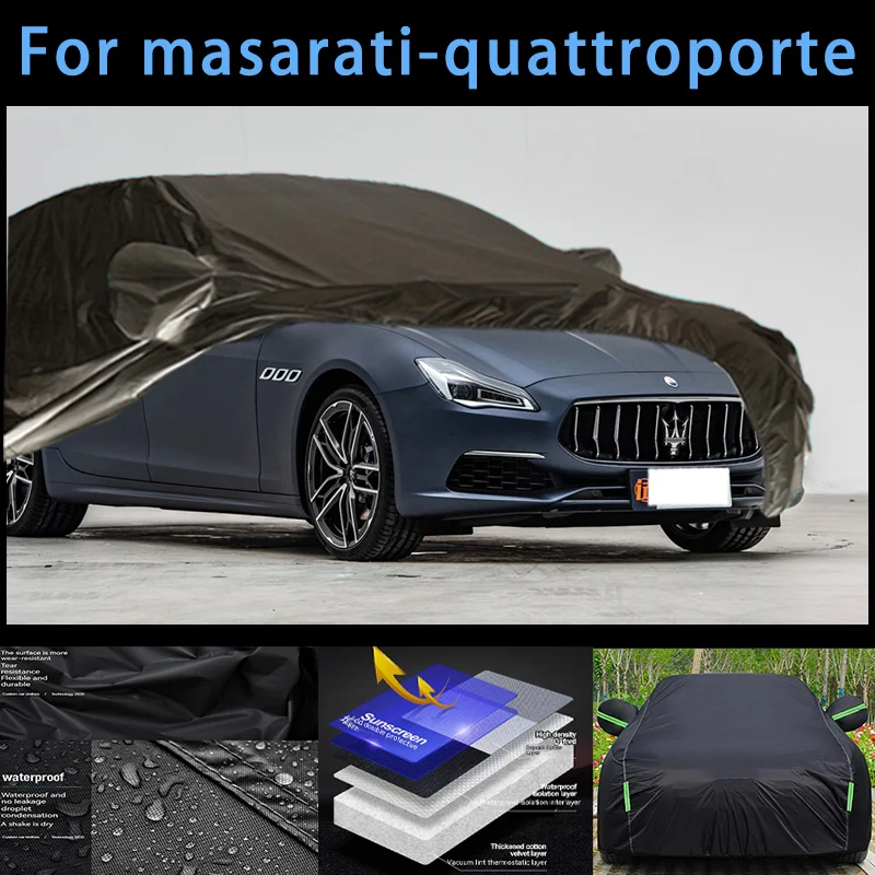 

For masarati-quattroporte Outdoor Protection Full Car Covers Snow Cover Sunshade Waterproof Dustproof Exterior Car accessories