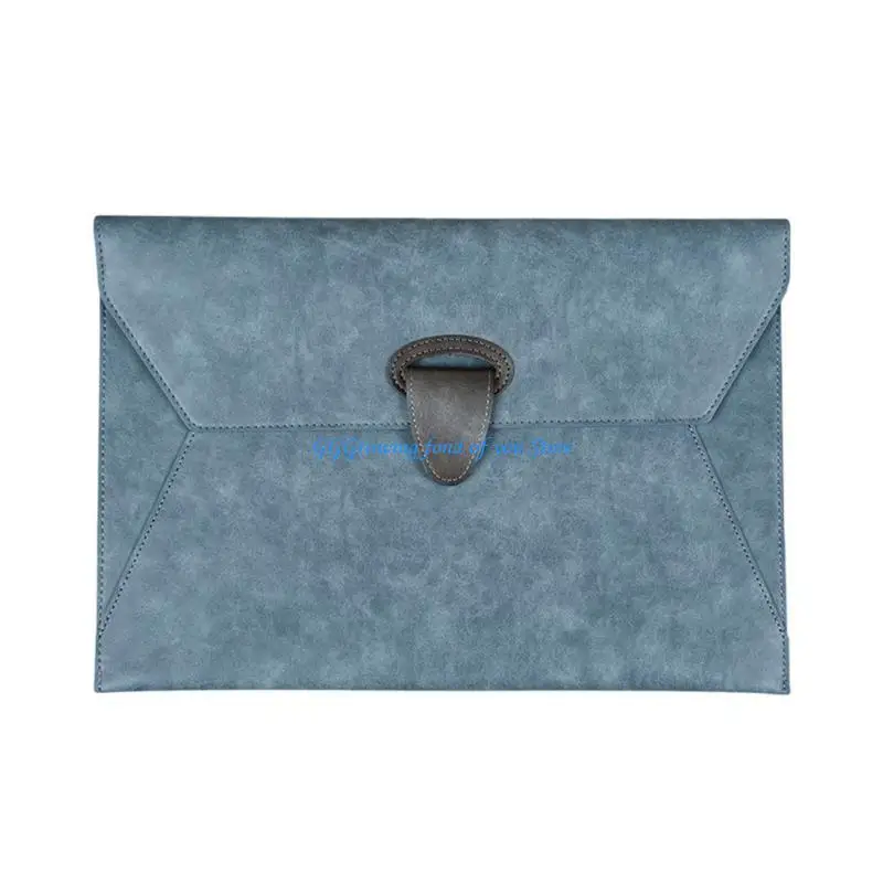 

H9EB Handheld File Folder Leather Document Storage Folder File Wallet Leather Laptop Sleeve Computer Case for Women Man