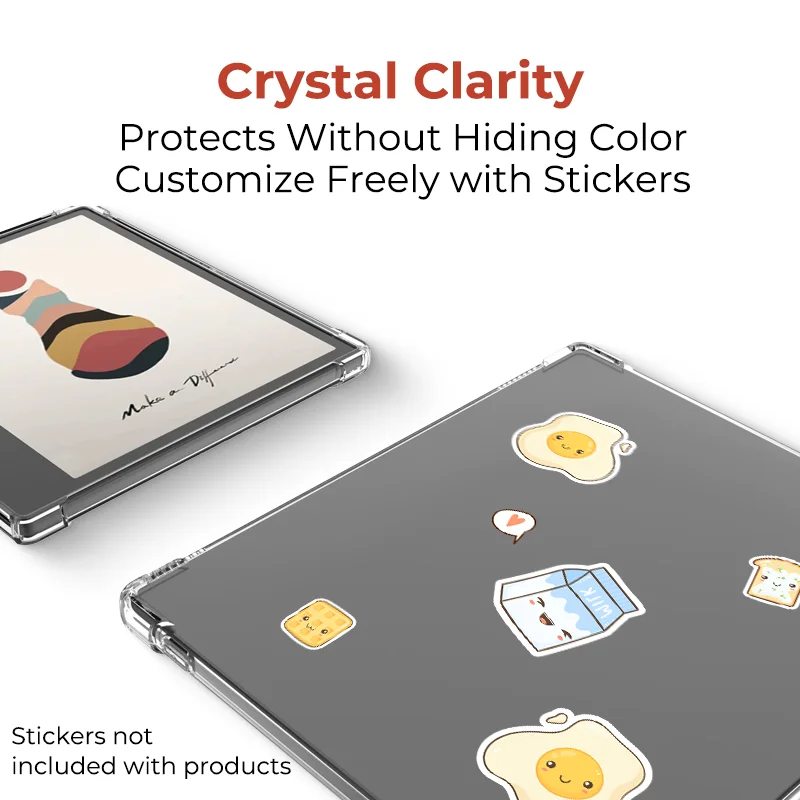 Twosheep Clear Protective Case for Boox Compatible with Go7/Go Color7 GenII/Page/Go 10.3/Note Air4c/3c/Go6/Leaf3 E-book cover