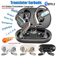 Wireless Bluetooth Translation Headphones 144 Languages Instant Translator Earbuds Headphones Smart Voice Real Time for Travel