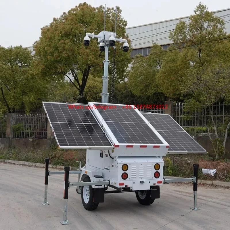 Picture 6: Sol ar Security Trailers Mobile cam era Trailer for Hotel Park Job Site