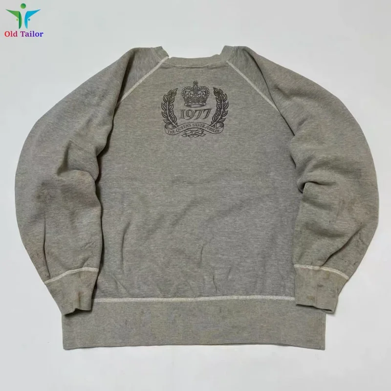 Latest High-end SAINT Digital Image Print Vintage Mens Womens Floral Grey Washed Winter Sweatshirt Pullover