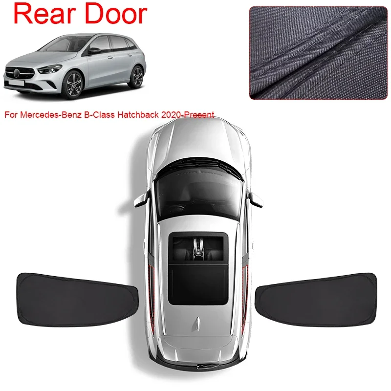 

Автомобильный черный анти-УФ-тепляционный солнцезащитный козырек для конфиденциальности окон для Mercedes-Benz A B Class 2019-2026, автомобильный защитный чехол, аксессуары