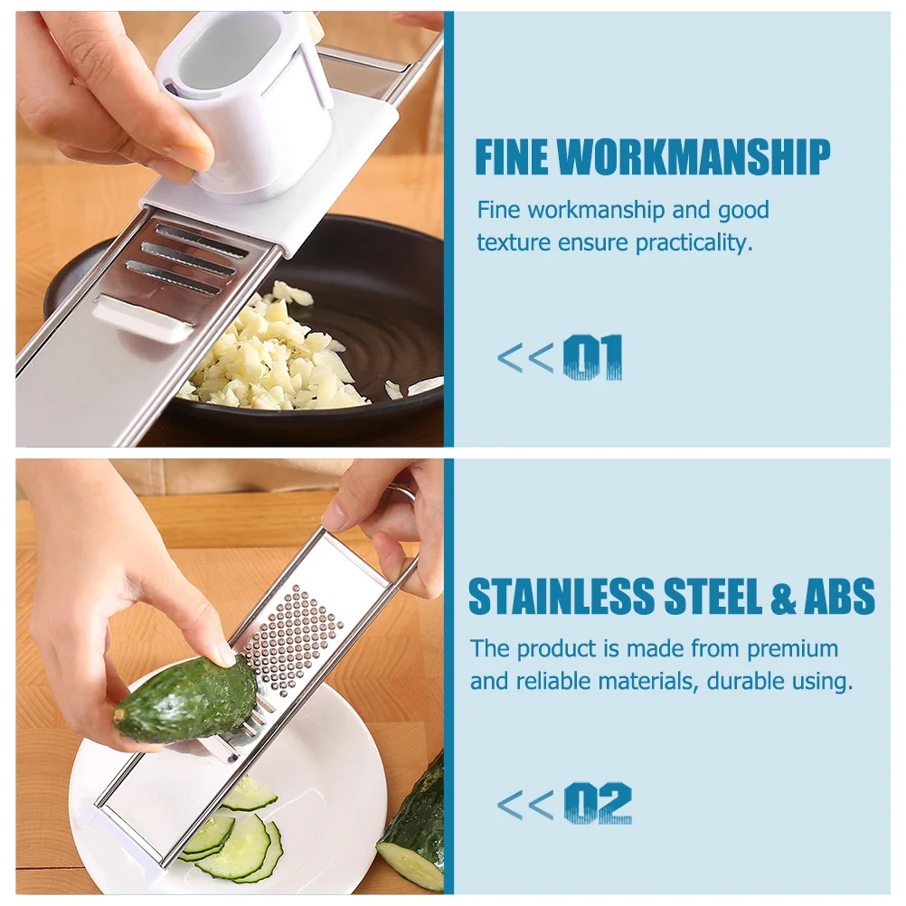 

1 Set Kitchen Cheese Grater Manual Vegetable Slicer Hand Guard Stainless Steel Food Grating Tool For Potato Carrot Ginger Garlic