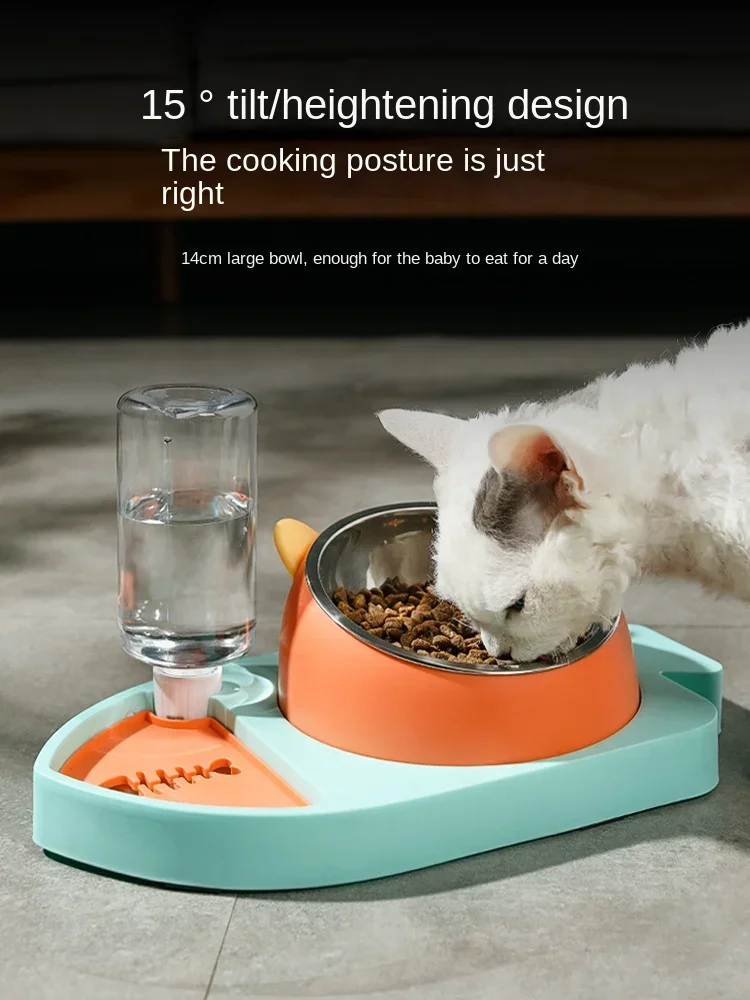 

Cat Bowl Cat Food Bowl Cat Food Dispensing Food Bowl Drinking Water To Protect Neck Pet Accessories Pet Accessories