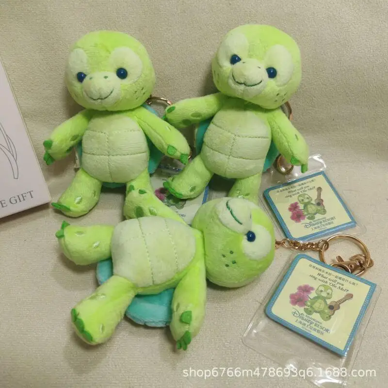 Disney mignon dessin animé tortue Olu Mel pendentif peluche rempli poupée porte-clés sac à dos pendentif Couple cadeau enfants jouet accompagner le sommeil